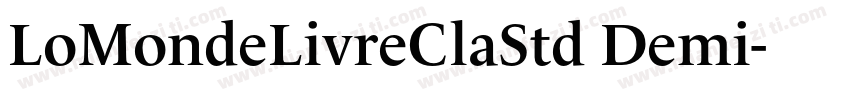 LoMondeLivreClaStd Demi字体转换